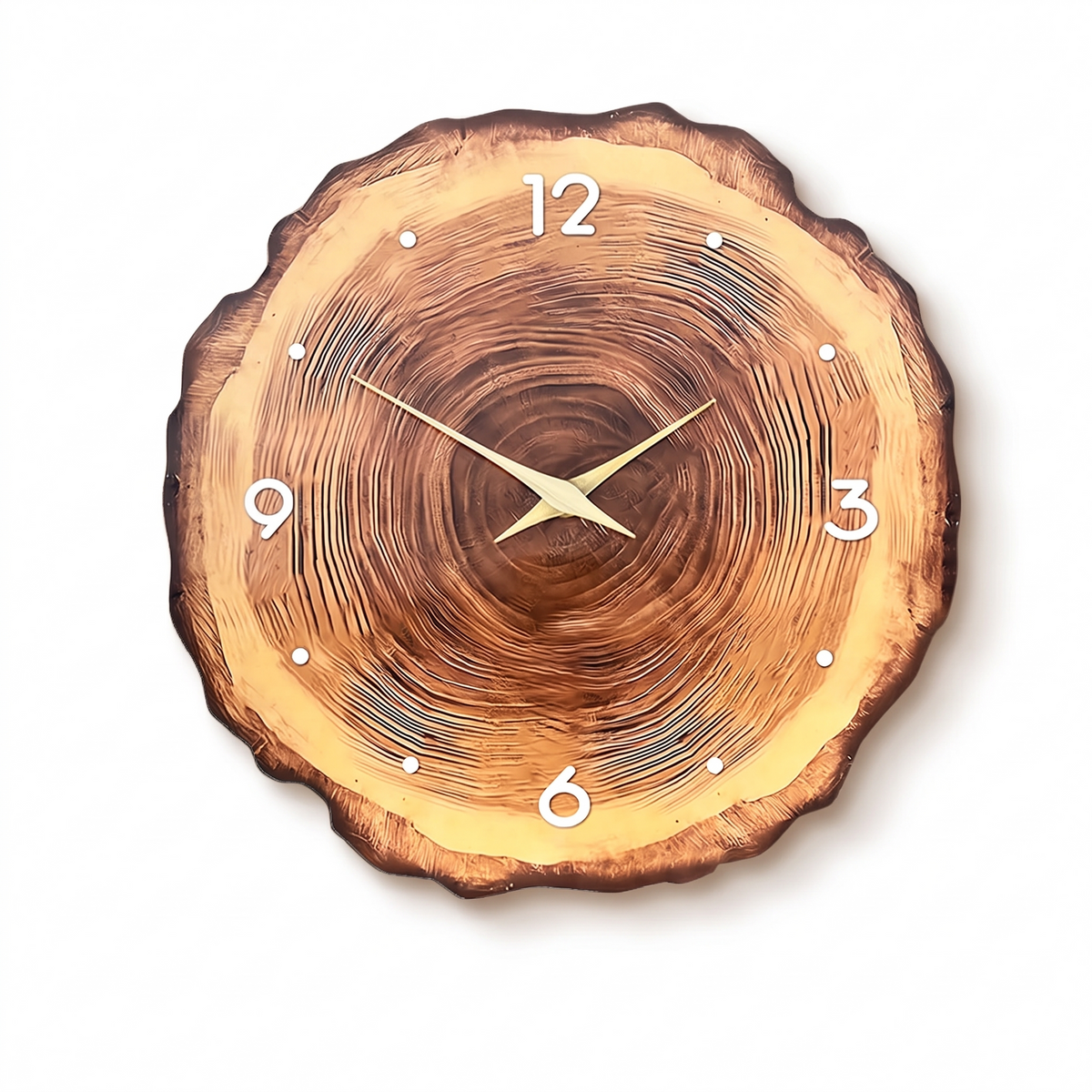Borken Tree Ring Wall Clock, technical drawing