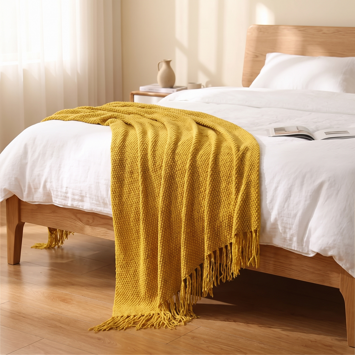 Uelzen throw on a bed