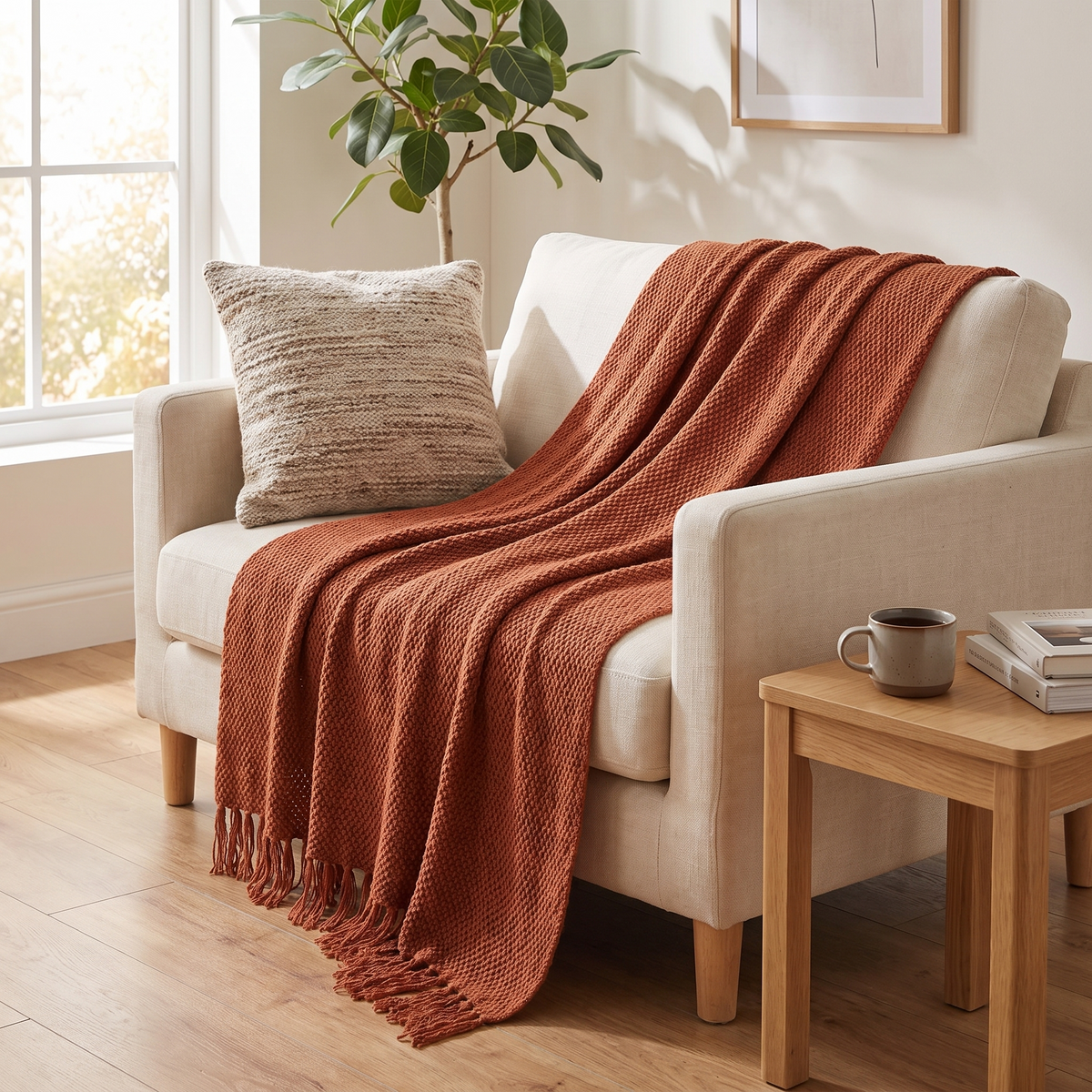 Uelzen throw on a sofa