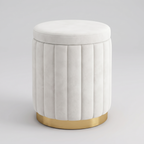 Coesfeld storage pouffe in ivory