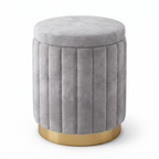 Coesfeld storage pouffe in dove grey