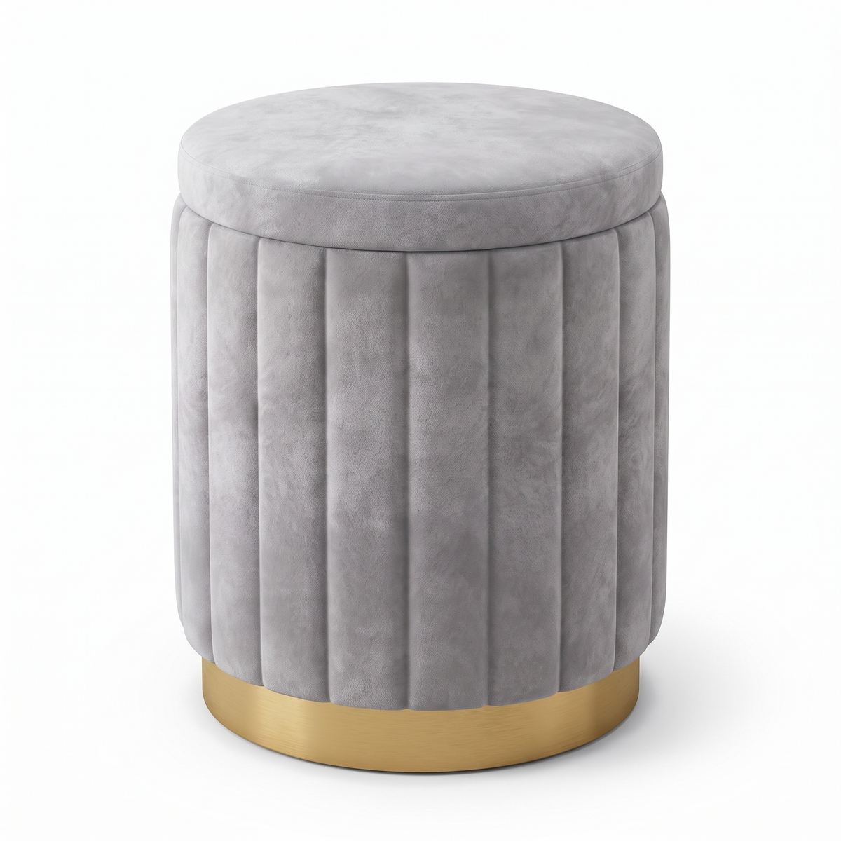 Coesfeld storage pouffe in dove grey