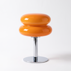 Detmold glass mushroom lamp in orange