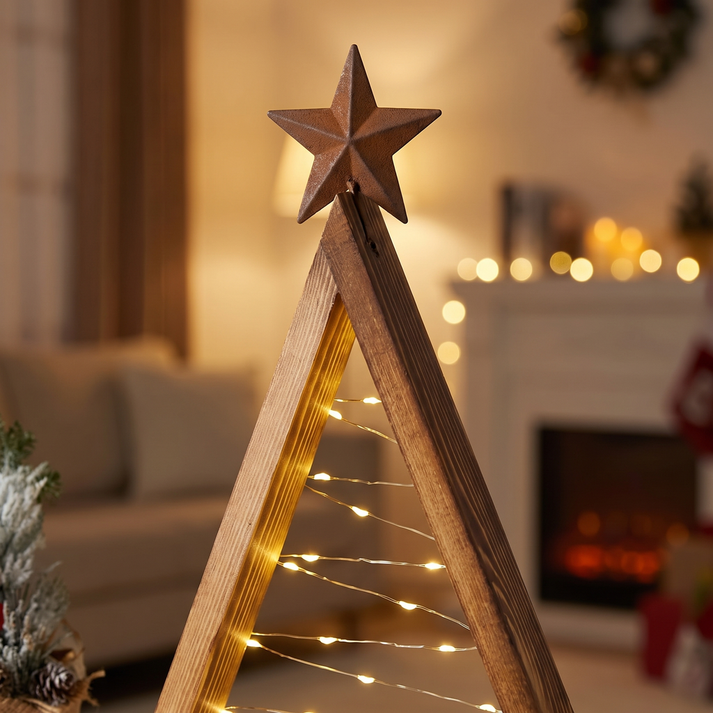 Ratzeburg tree star and lights detail