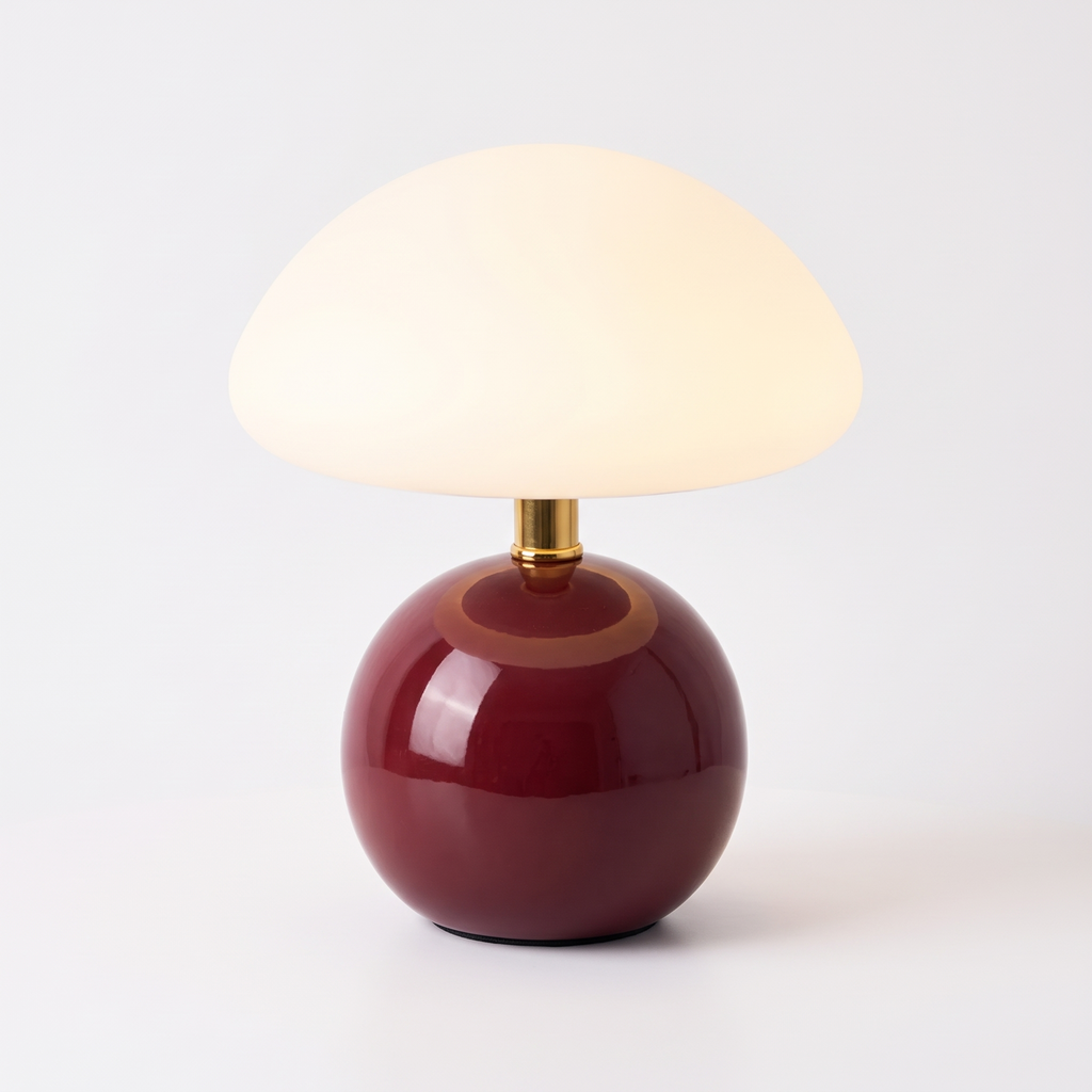 Faaborg mushroom lamp in wine red