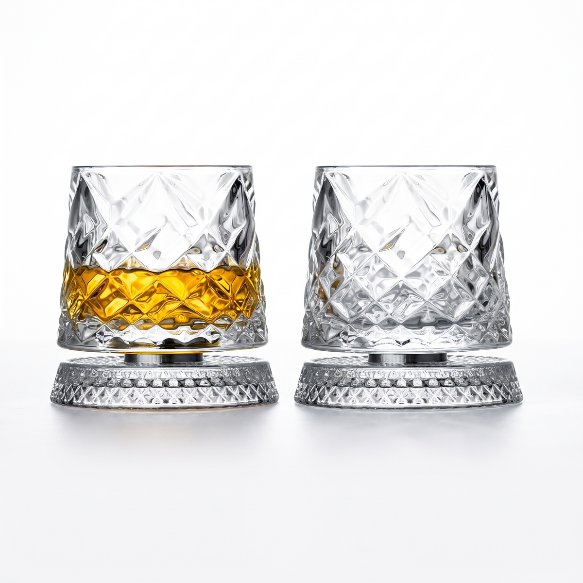 Randers Rotating Whisky Glasses, Set of Two, technical drawing