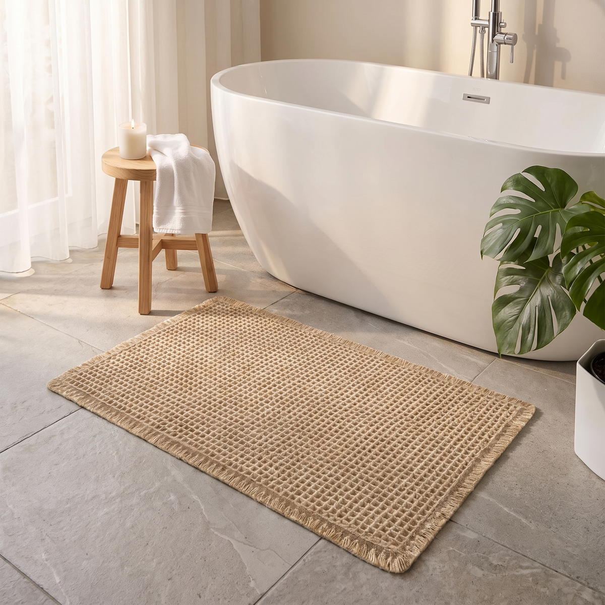 Oat Bogense mat beside a bath