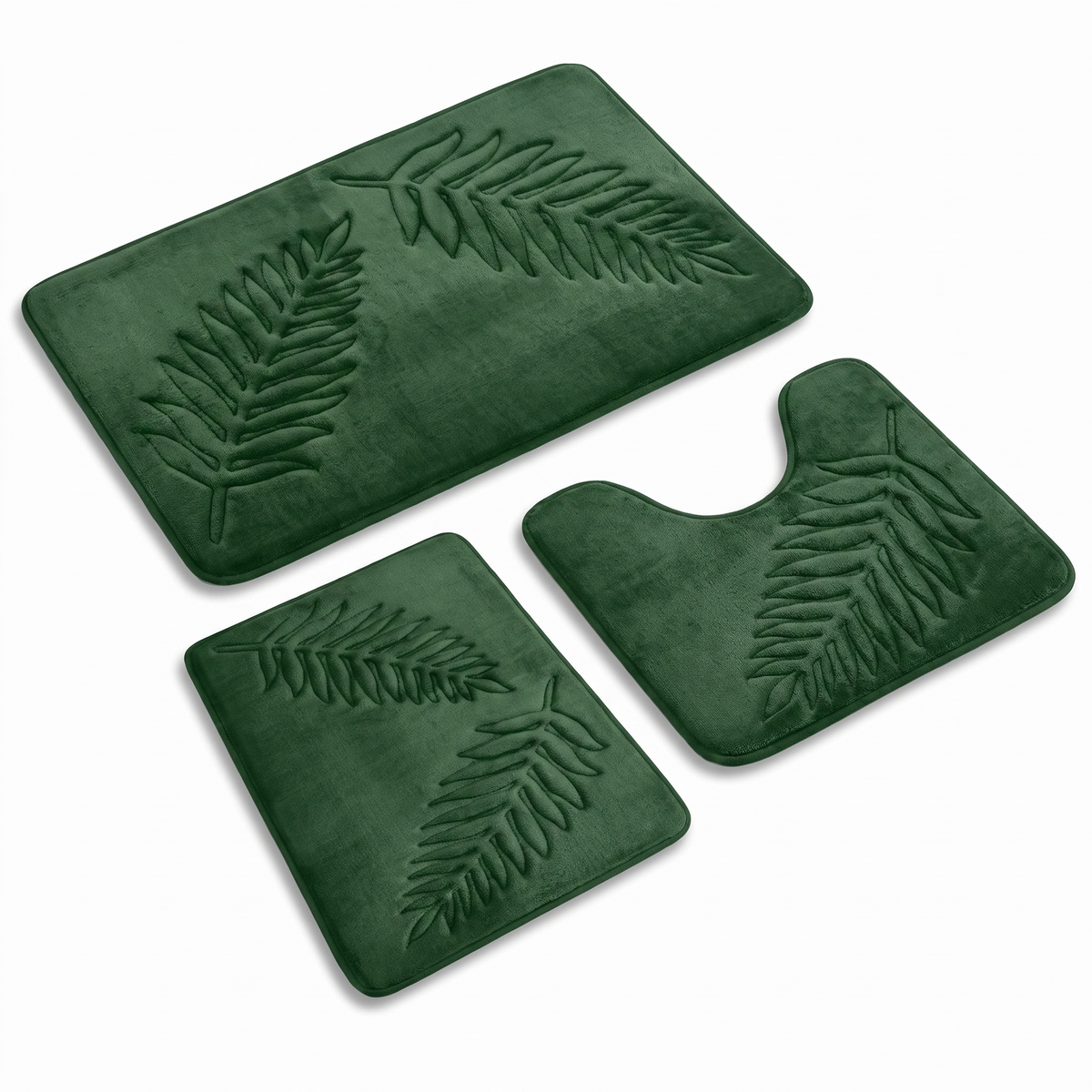 Gjovik bath mat set of three in forest green