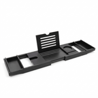 Koge extendable black bamboo bath tray