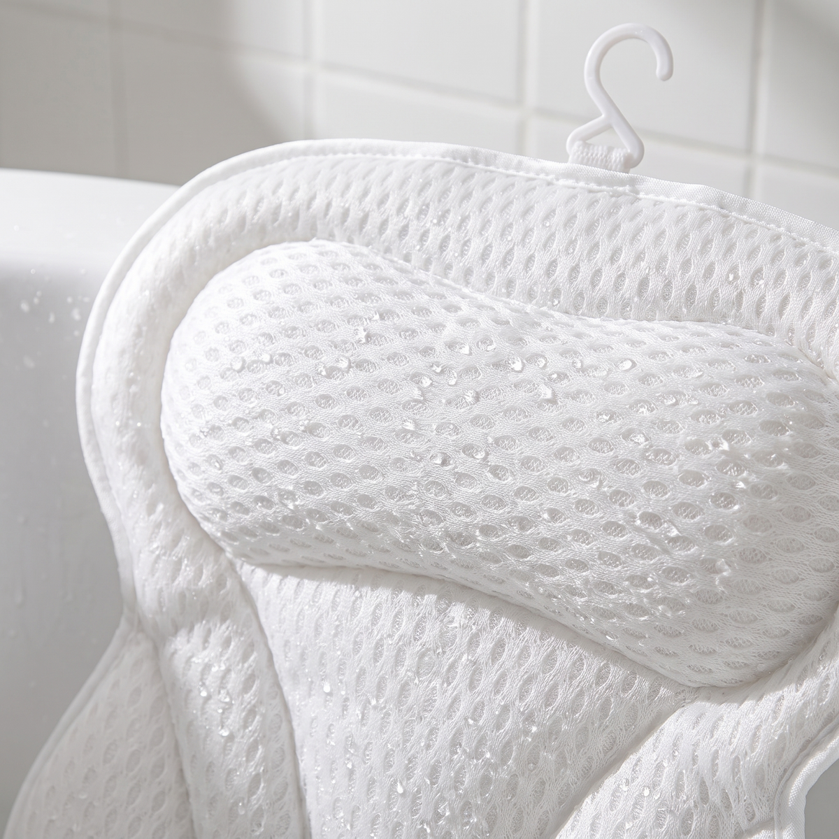 Close up of the quilted 3D air mesh