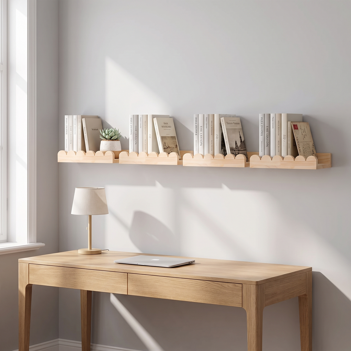 Nakskov shelves above a desk