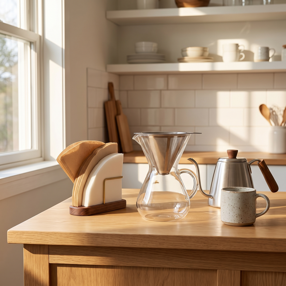 Odder filter holder in a coffee corner