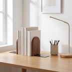 Mariager bookends on a desk