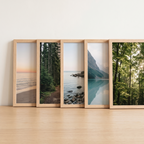 Hornbaek set of five natural wood photo frames