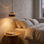 Svaneke pendant hanging beside a bed