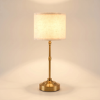 Allinge cordless table lamp with fabric drum shade