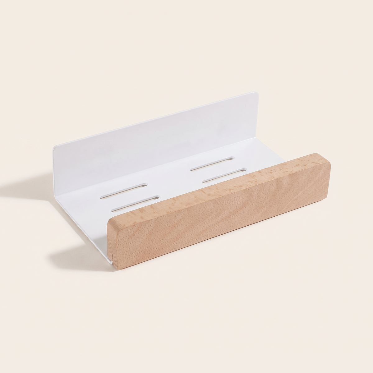 Hasle Wood and Metal Wall Shelf, technical drawing