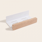 Hasle wall shelf in white metal and light wood