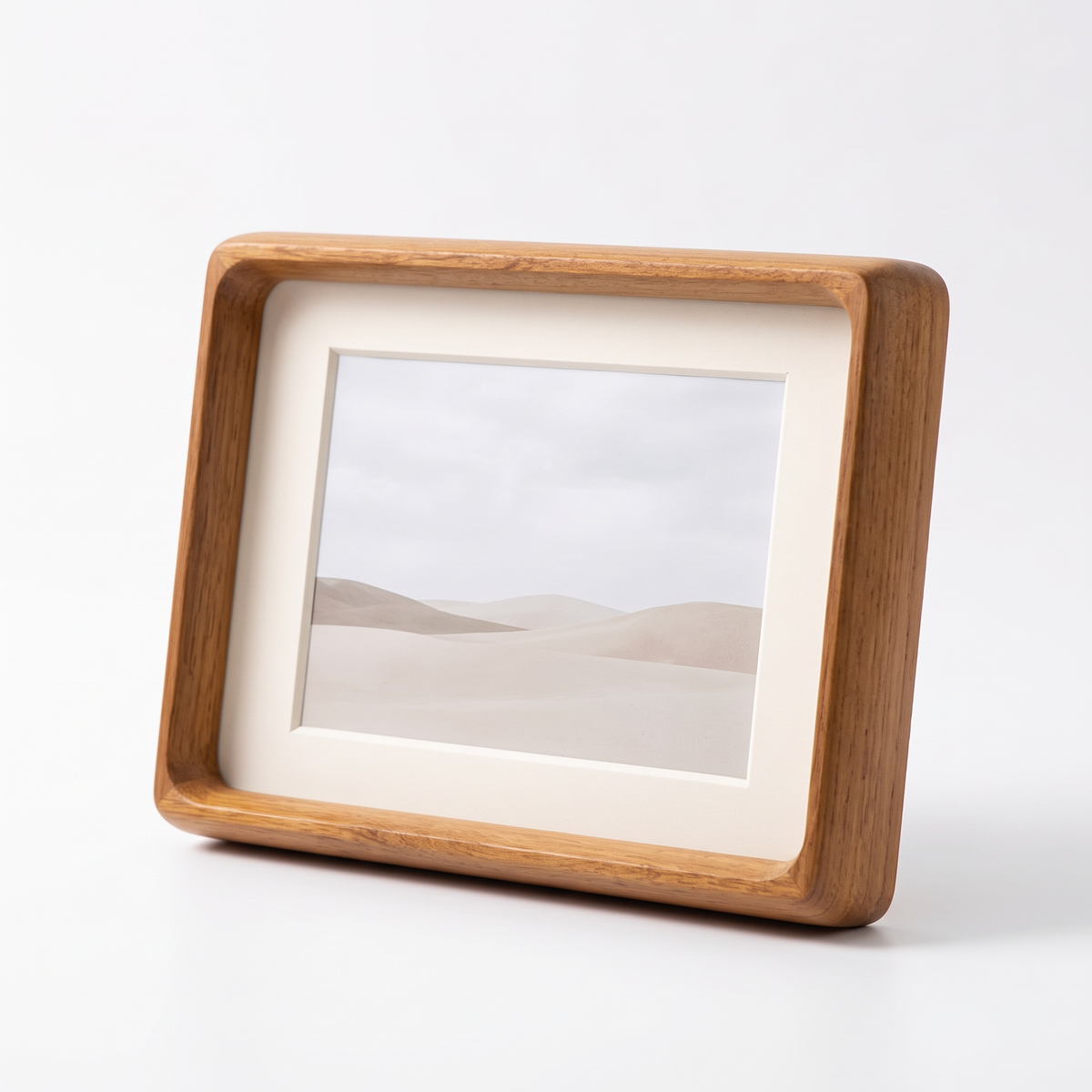 Greifswald rounded corner frame in teak tone
