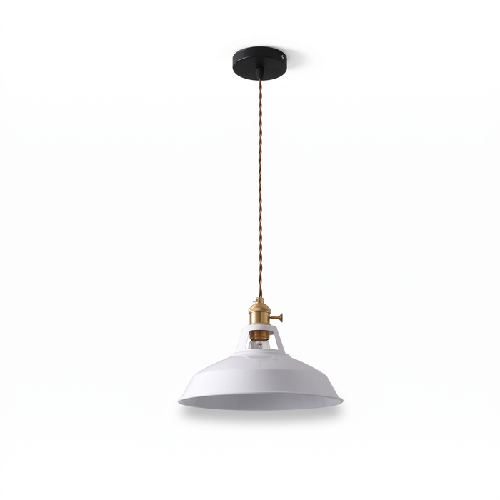 Smogen enamel dome pendant in white