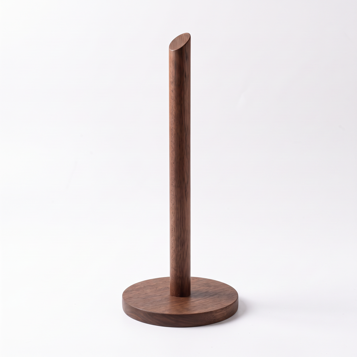 Brilon solid wood kitchen roll holder, round base