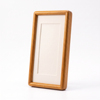 Gorlitz long photo frame in teak tone with a cream mount