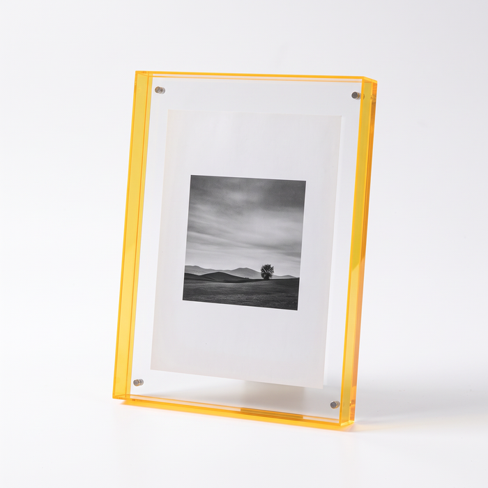 Nysted acrylic photo frame in yellow