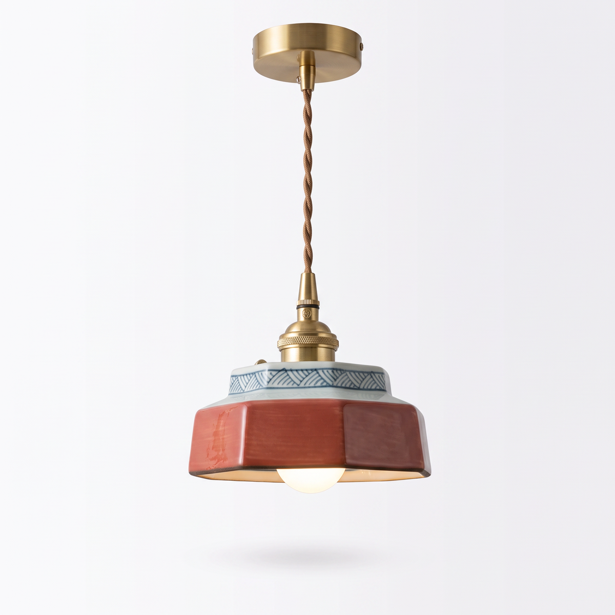 Faxe Glazed Ceramic Pendant Light, technical drawing