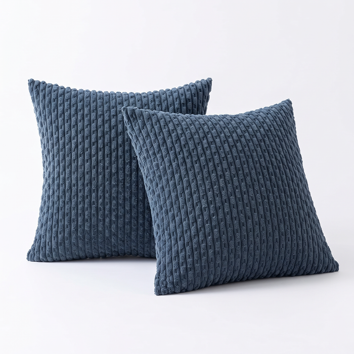 Motala knit cushion covers, Navy