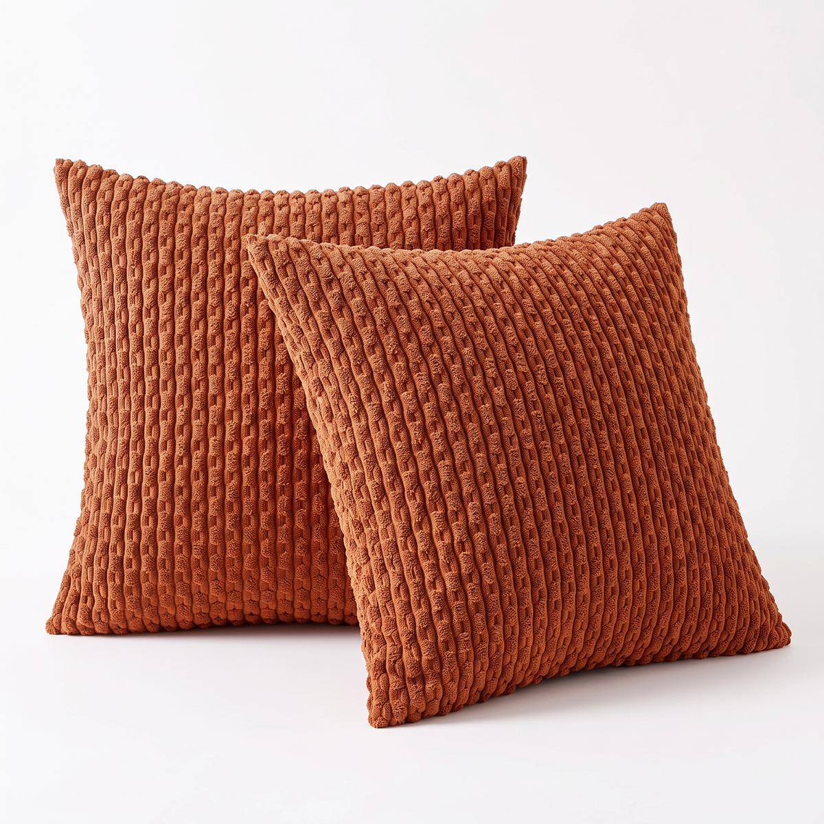 Motala knit cushion covers, Rust