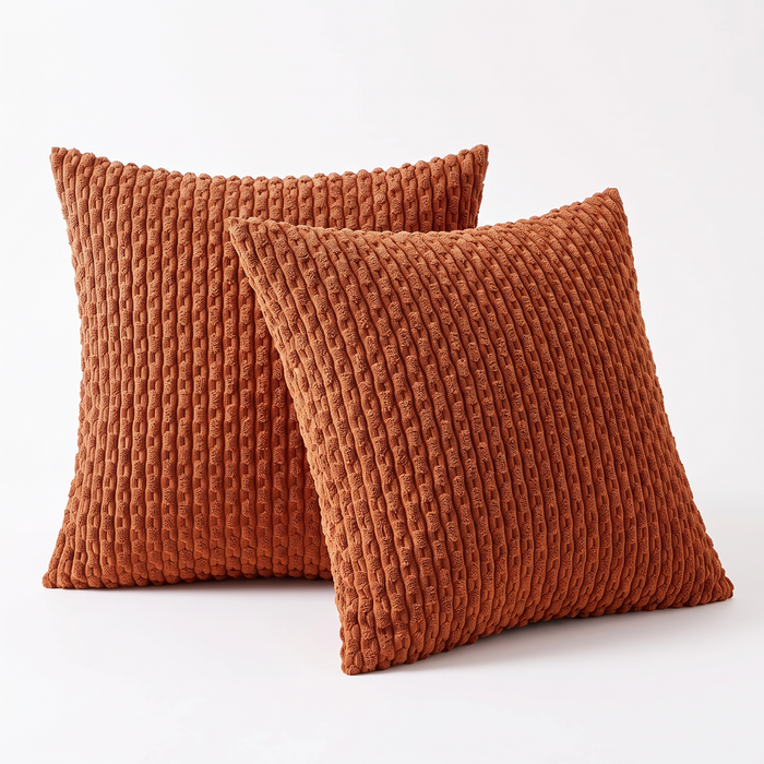 Motala knit cushion covers, Rust