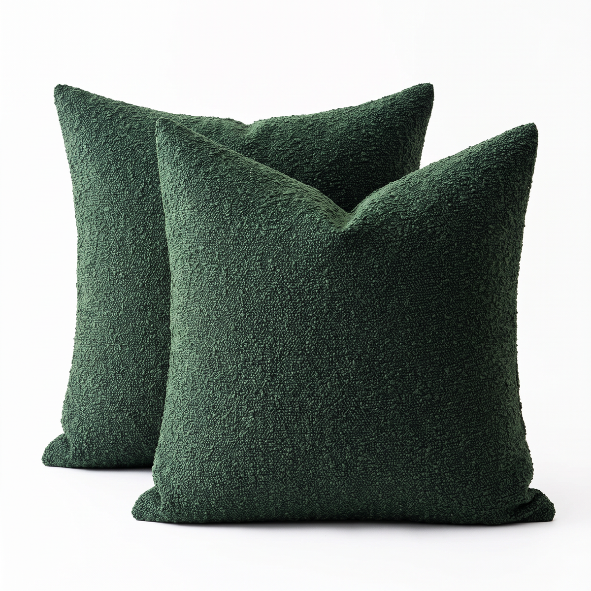 Vetlanda boucle cushion covers, Forest Green