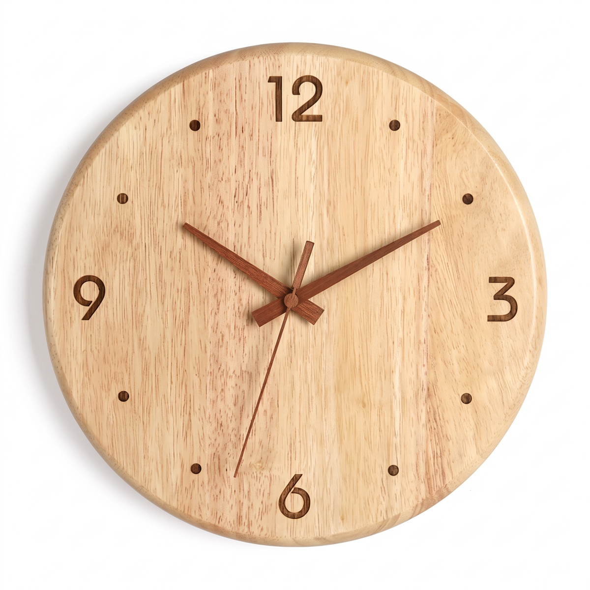 Kongsberg solid wood wall clock, Four Dots