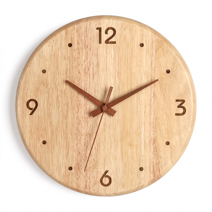 Kongsberg solid wood wall clock, Four Dots