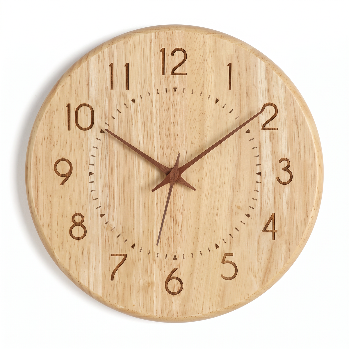 Kongsberg solid wood wall clock, Dotted Ring