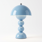 Sandvika Cordless Mushroom Table Lamp, Sky Blue