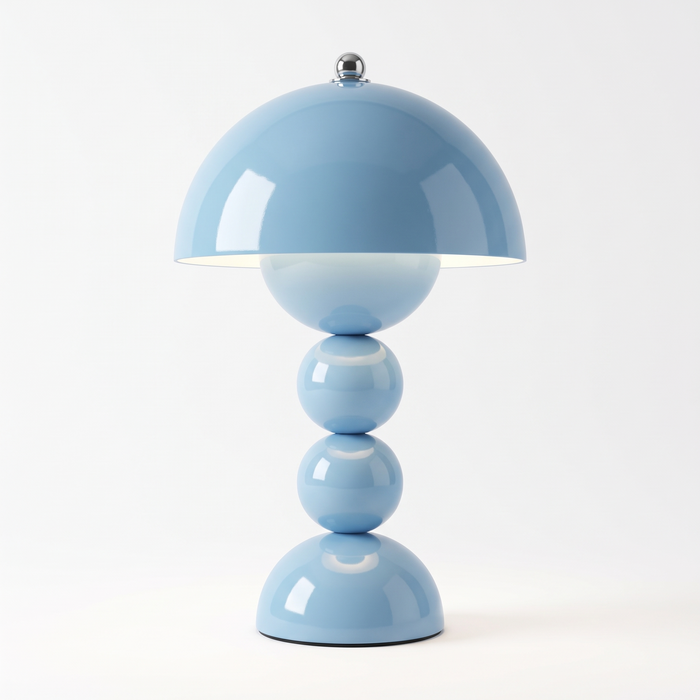 Sandvika Cordless Mushroom Table Lamp, Sky Blue