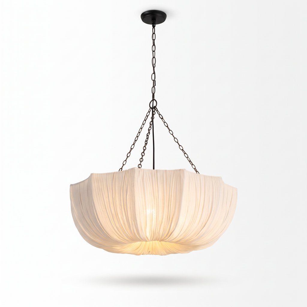 Vordingborg Draped Fabric Pendant Light, 40cm