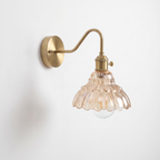 Eisenach Floral Glass Wall Light, Amber
