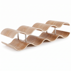 Kungsbacka Wavy Wooden Wine Rack, Two Tier