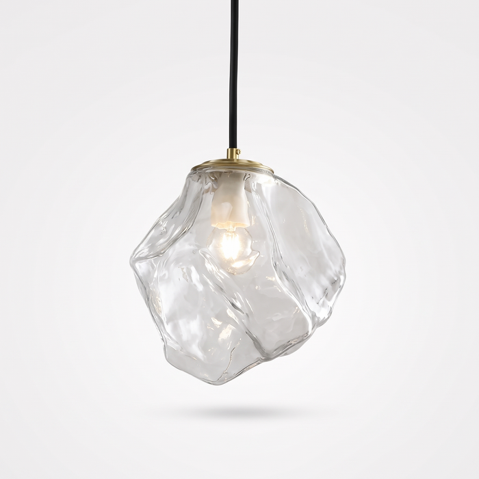 Rjukan Faceted Glass Pendant Light, Clear