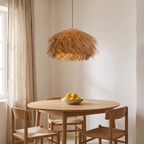 Hudiksvall Hand Woven Straw Pendant in a room setting