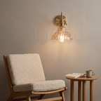 Eisenach Floral Glass Wall Light in a room setting