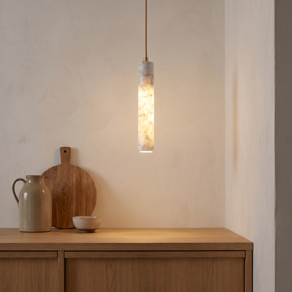 Wernigerode Veined Stone Pendant in a room setting