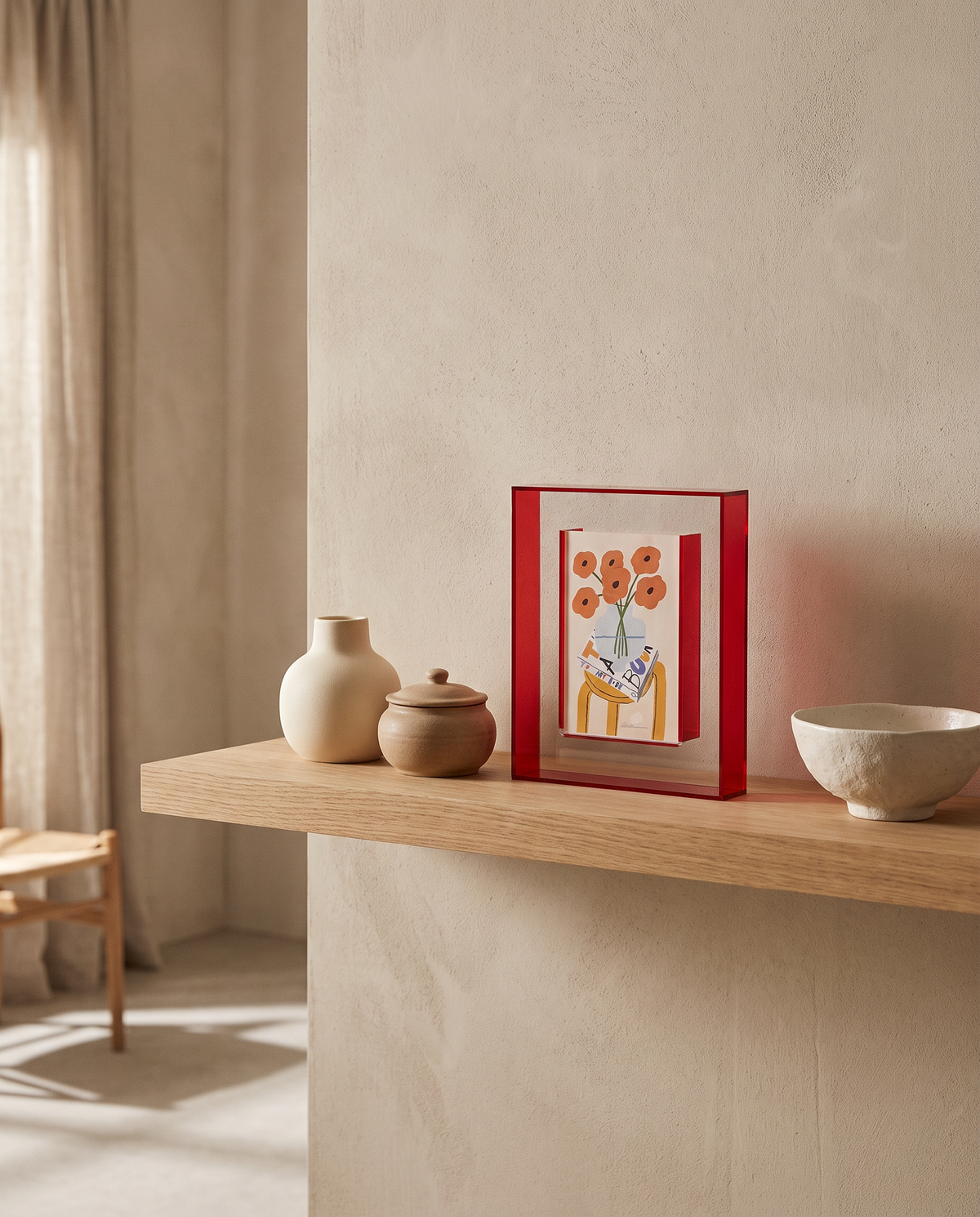 Flekkefjord Acrylic Box Photo Frame in a room setting
