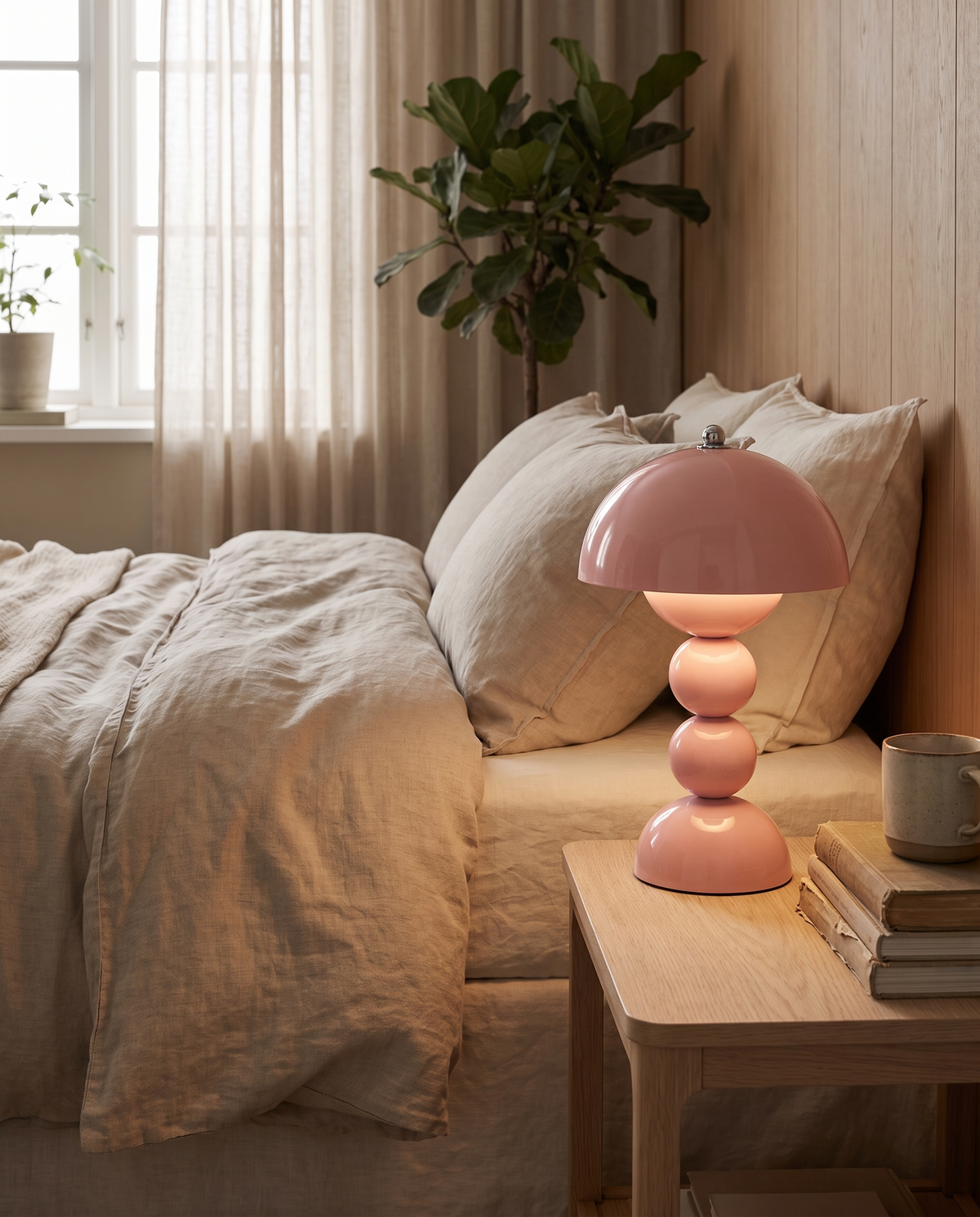 Sandvika Cordless Mushroom Table Lamp in a room setting