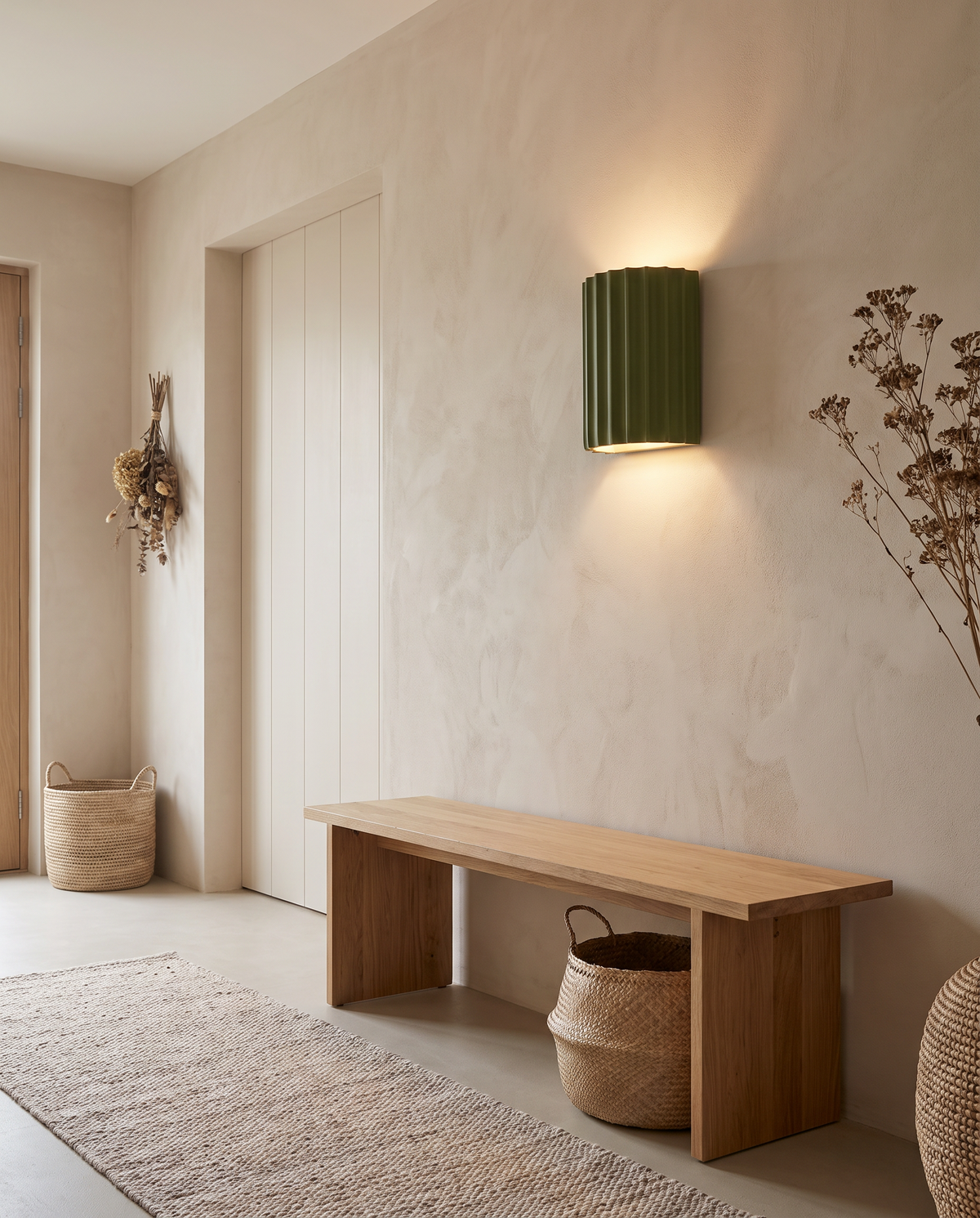 Trysil Fluted Up and Down Wall Light in a room setting