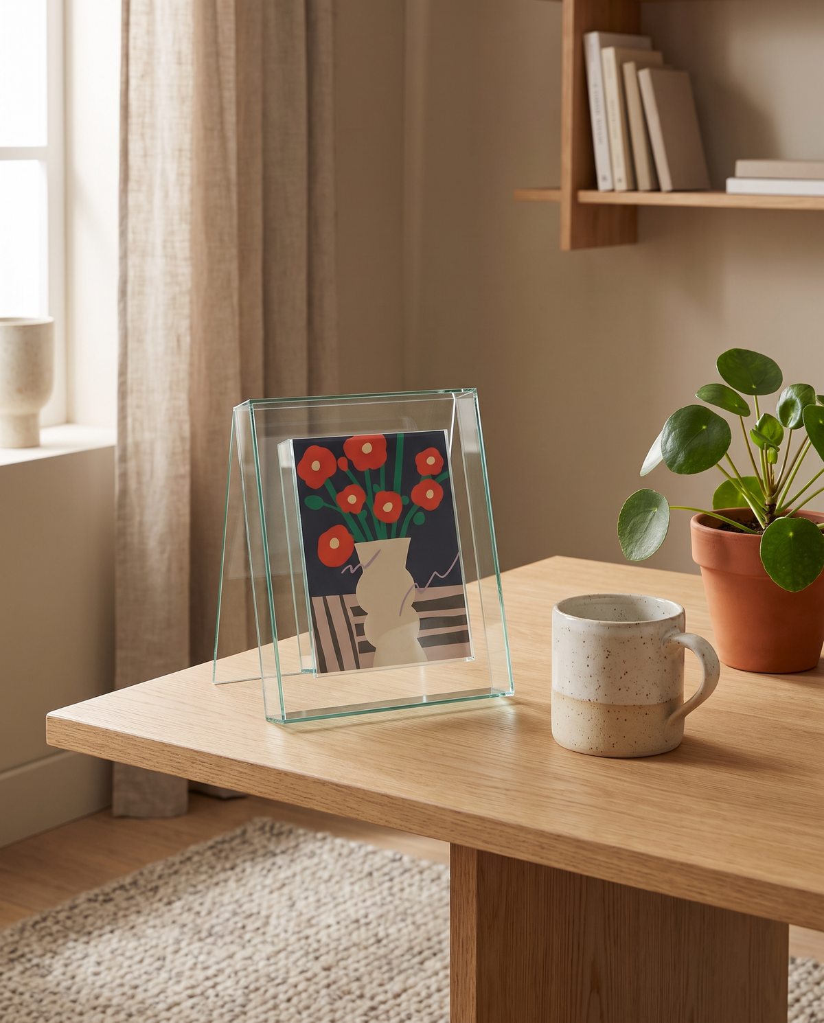 Flekkefjord Acrylic Box Photo Frame in a room setting