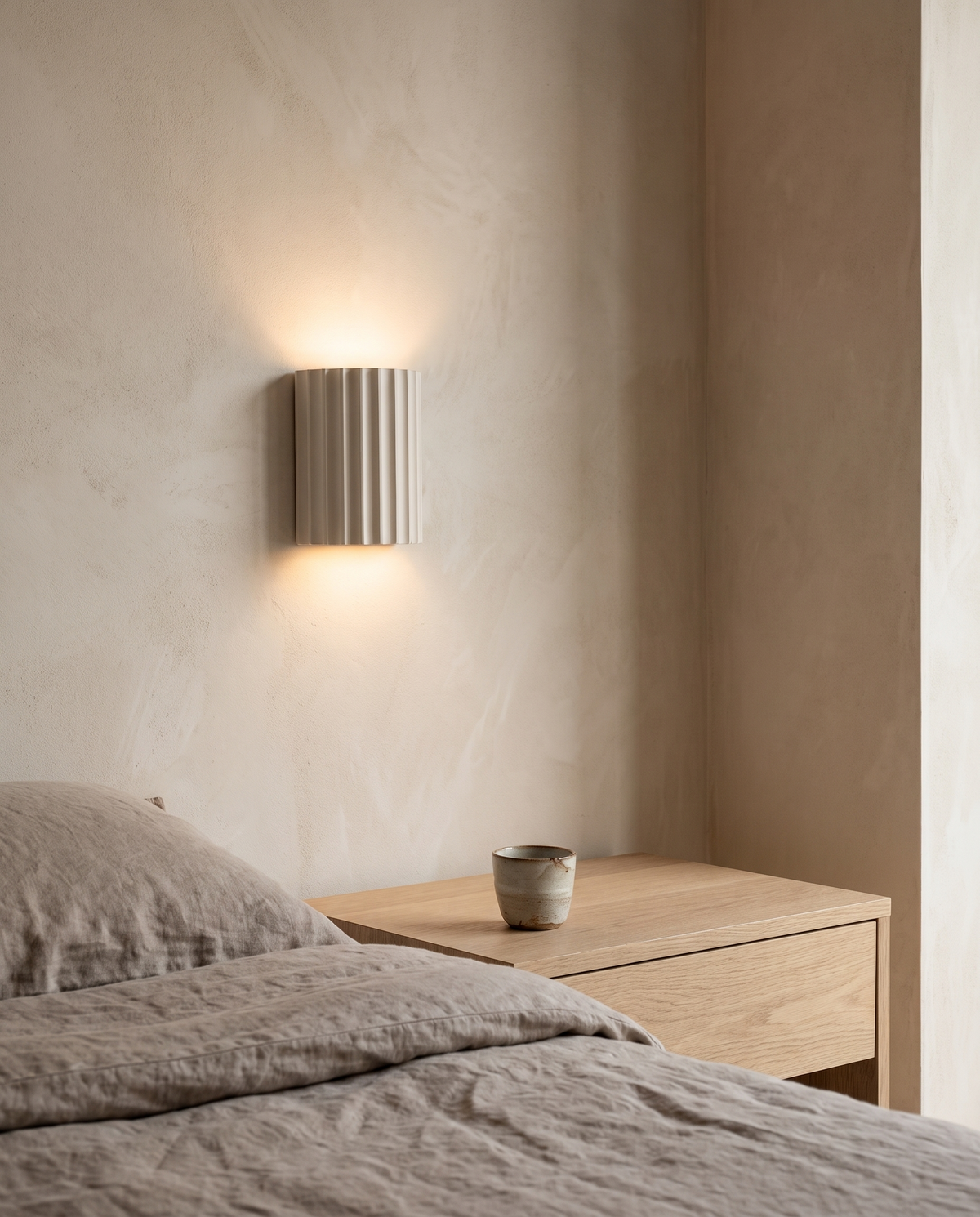 Trysil Fluted Up and Down Wall Light in a room setting