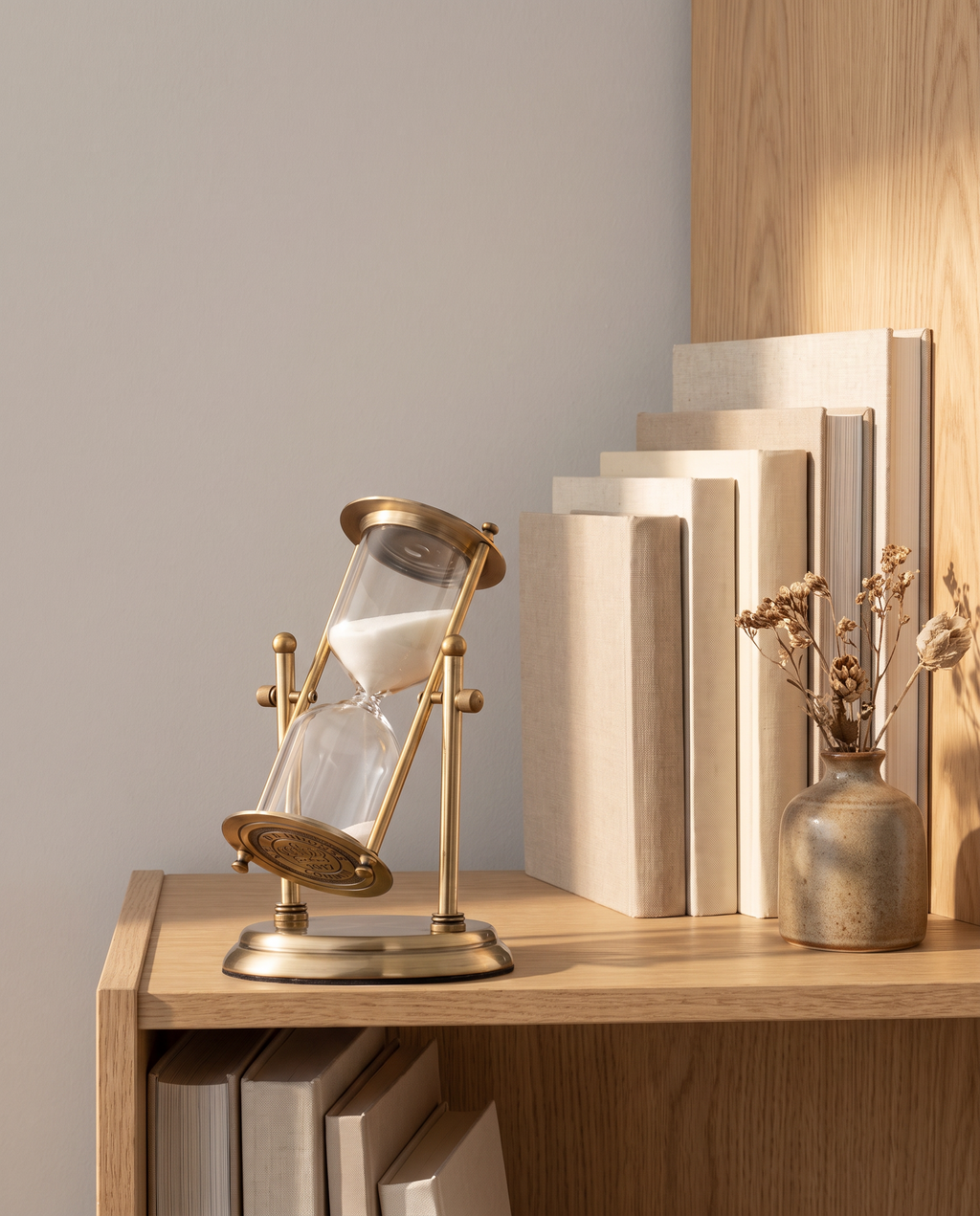Hjorring Rotating Hourglass in a room setting